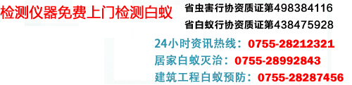 白蟻防治咨詢熱線：0755-28212321